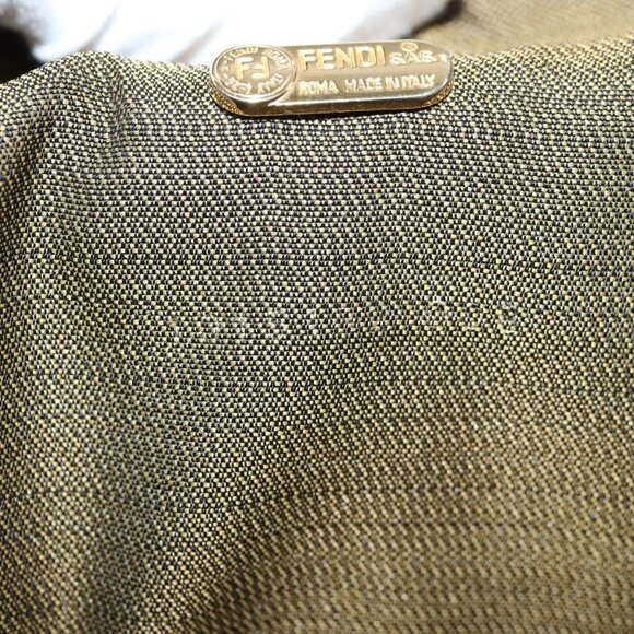 FENDI Zucca Canvas Backpack Black Brown gold Auth 133306 - Picture 11 of 16